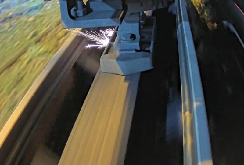 AIVR Shoe camera positioned underneath the train to monitor the critical interaction between shoe gear and third rail.