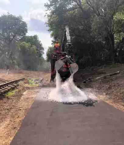 The robust nature of TrackTex allows straighforward and fast installation