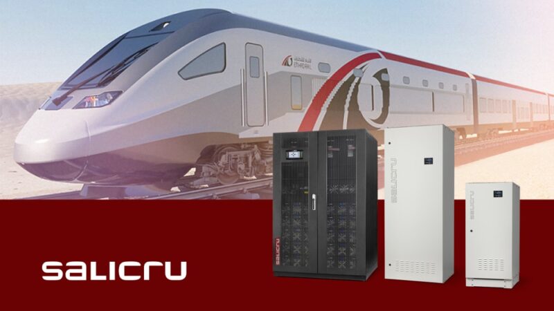 Etihad Train with Salicru SLC ADAPT2 modular UPS systems and DC POWER-L rectifiers