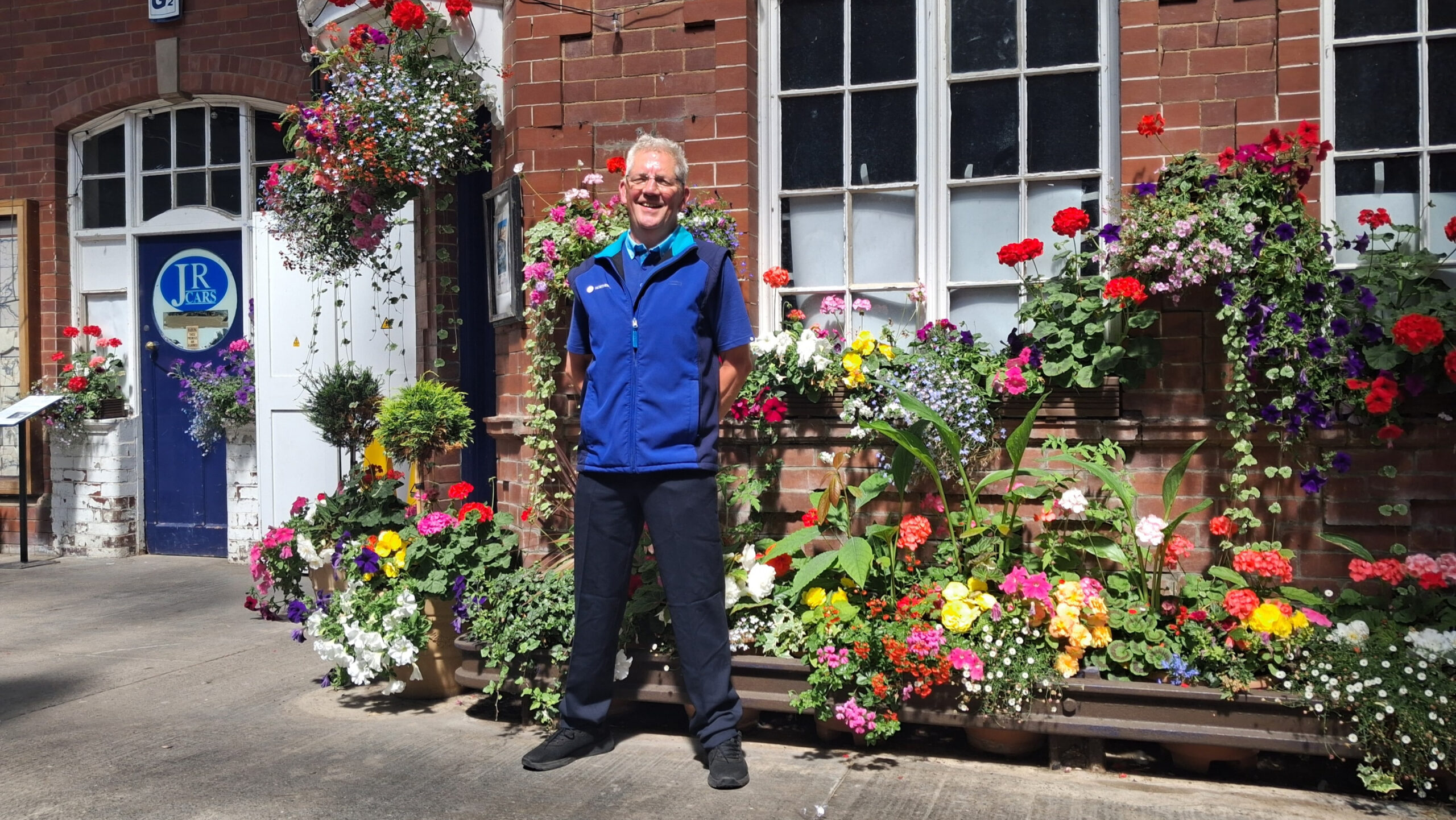 Loxton has been tending to flower displays at the station for the past decade