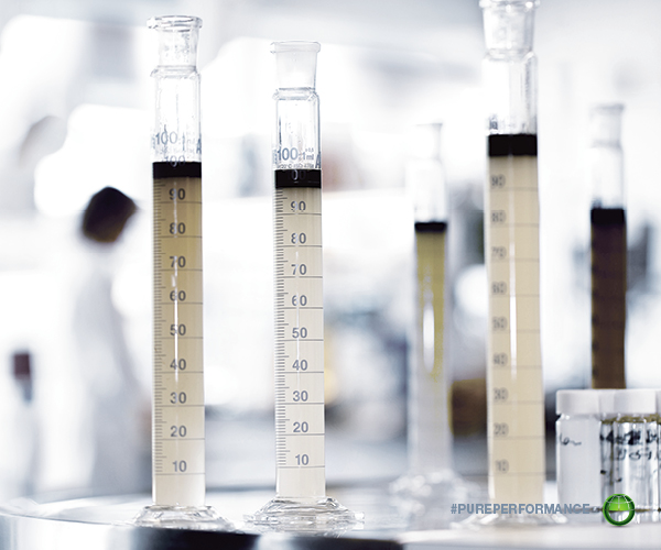 Cylinders showing the demulgation ability of the cleaners. The cleaner's ability to move contaminants to the surface for easy removal is essential for longer bath lifetimes.