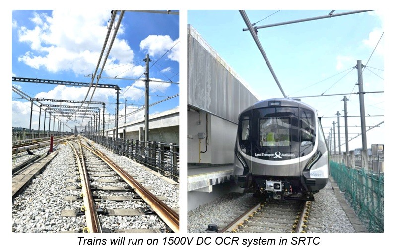 The CRL trains will operate using a 1,500V DC Overhead Conductor Rail (OCR) system