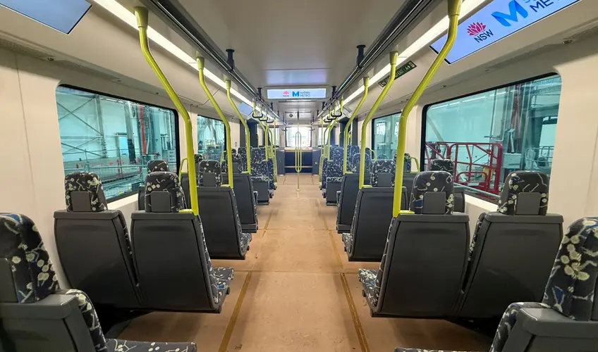 The new trains were unveiled ahead of their eventual introduction on the Western Sydney Airport Line