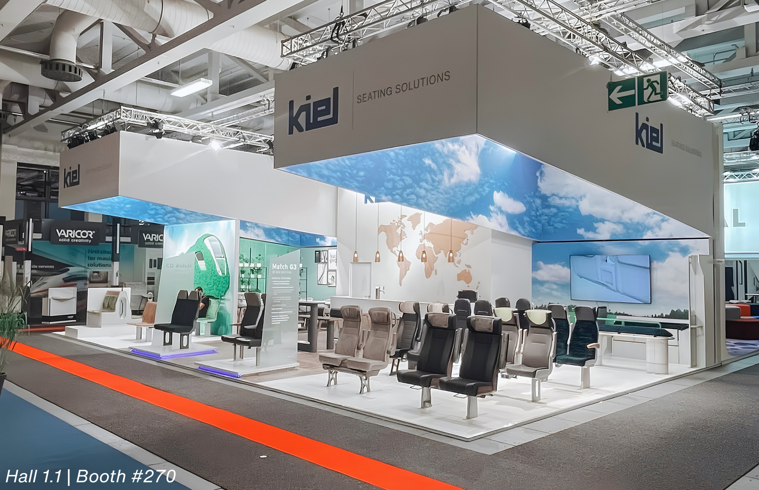 Kiel seating solutions on display at InnoTrans 2026, Hall 1.1, Booth 270