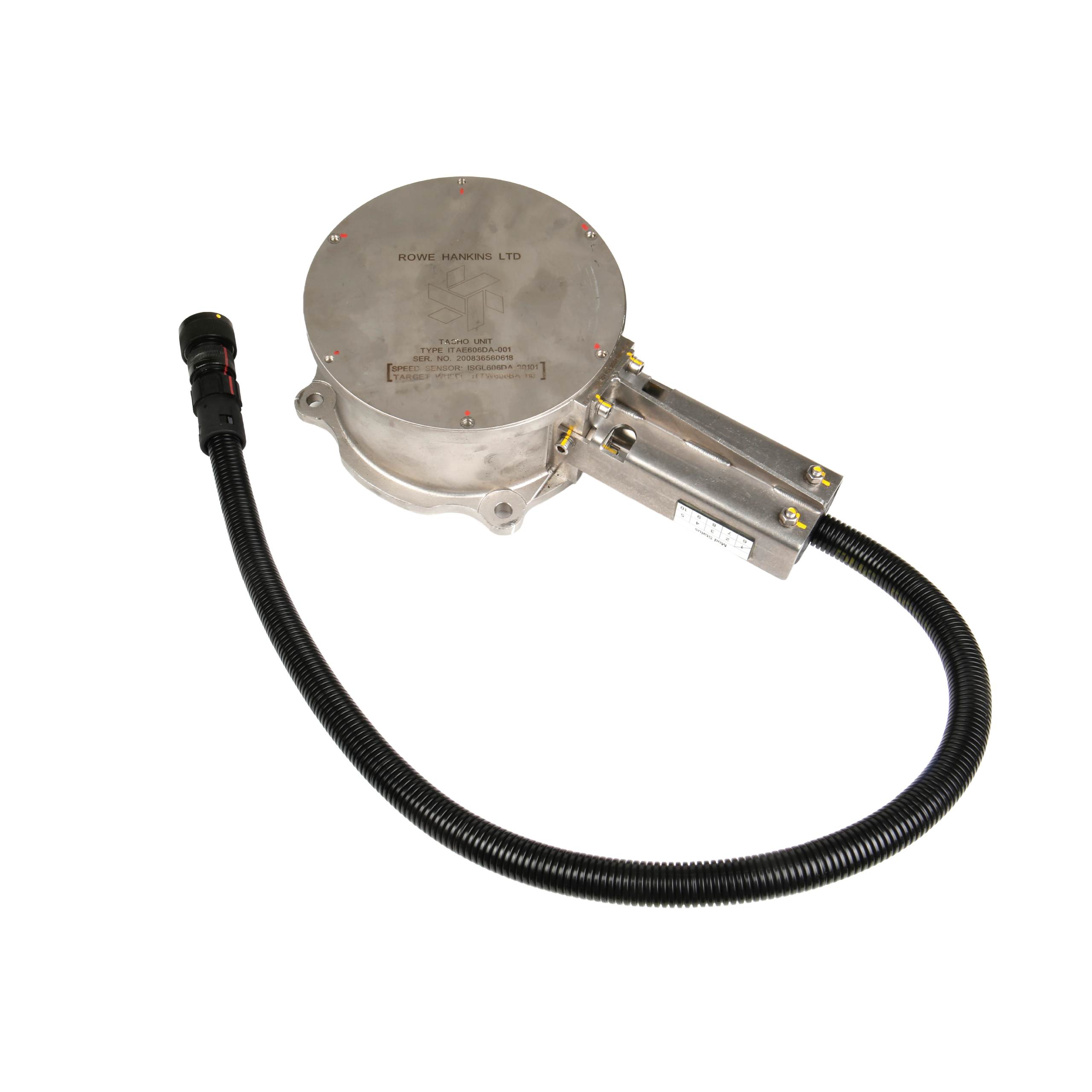 Rowe Hankins tachometer unit with speed sensor and cable