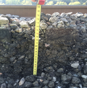 TrackTex installation the ballast
