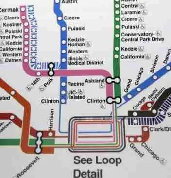 The Chicago Transit Authority runs the “L” connecting 3.5m residents above, below, and on ground.