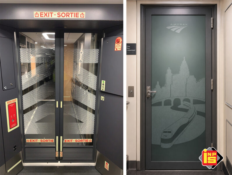 Privacy and Glass Branding & Etched Glass Vinyl Applied by INPS @ INPS TRANSIT SOLUTIONS