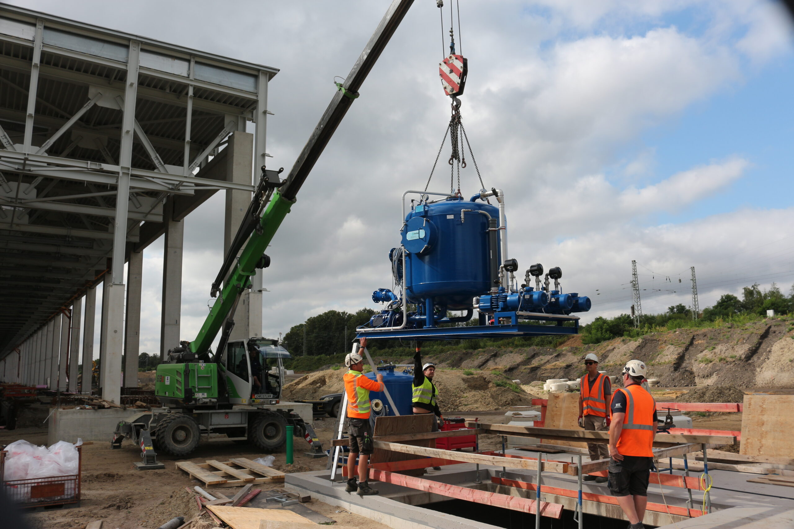 Roediger compact vacuum station Type 360 installed at the ICE-Werk Dortmund-Hafen depot
