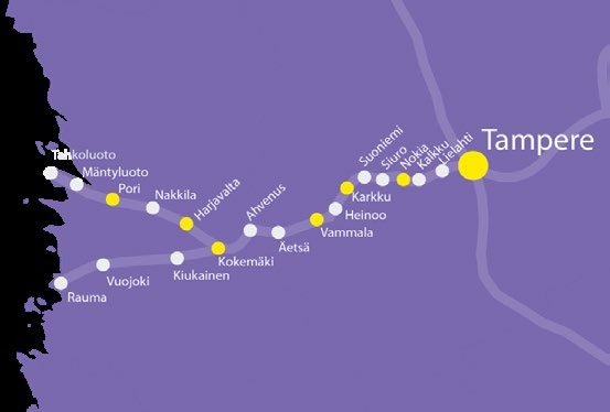 DigiRail Route Map