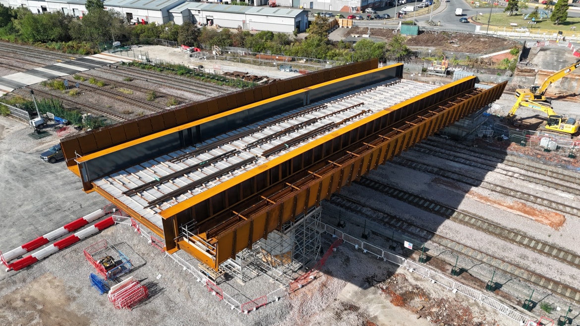 The installation of the first span moves the construction of the new Saltley Viaduct closer to completion