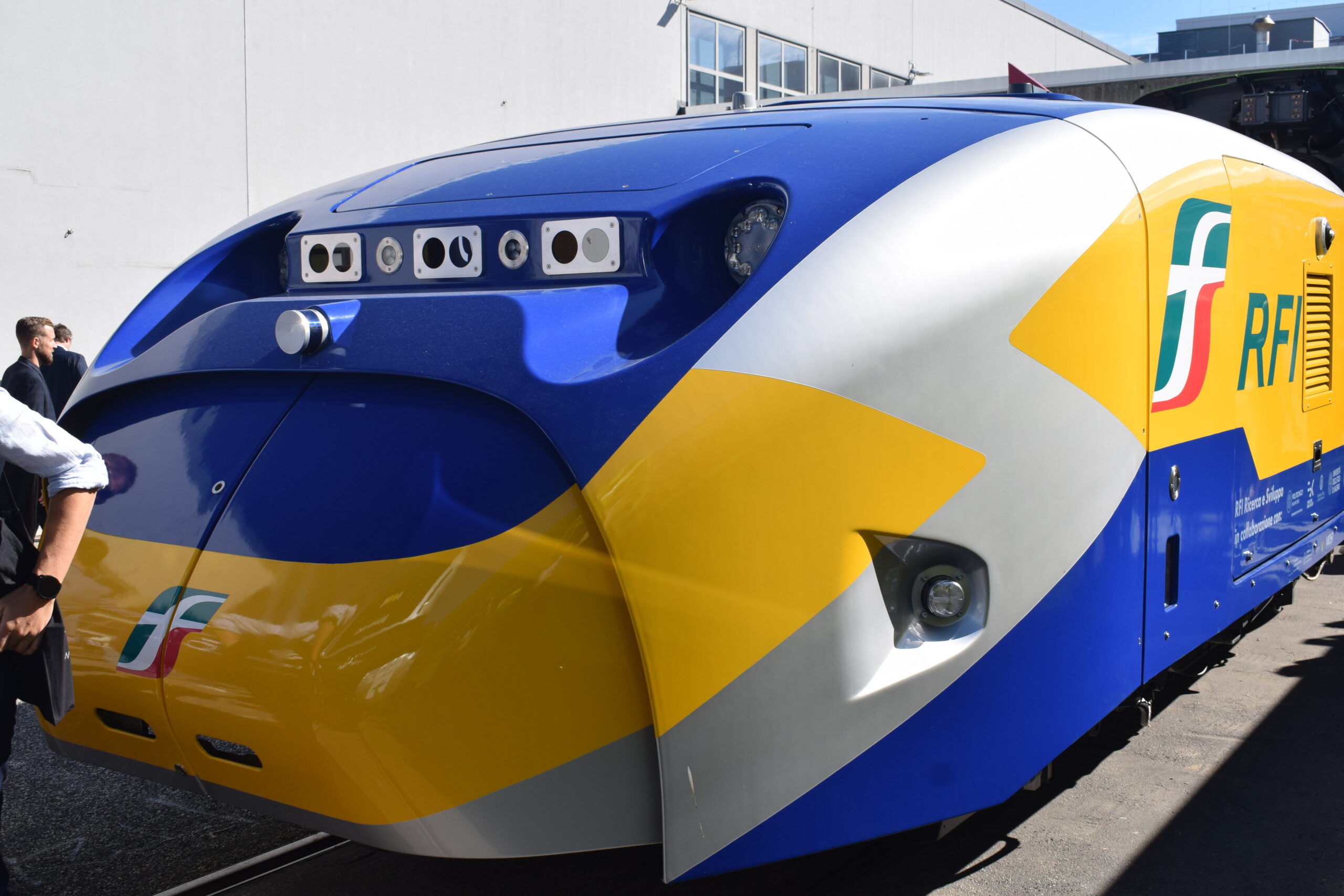 A closeup of RFI's TINO Prototype at InnoTrans 2026