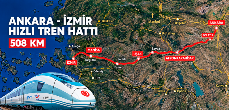 Ankara–Izmir High-Speed Railway Project map