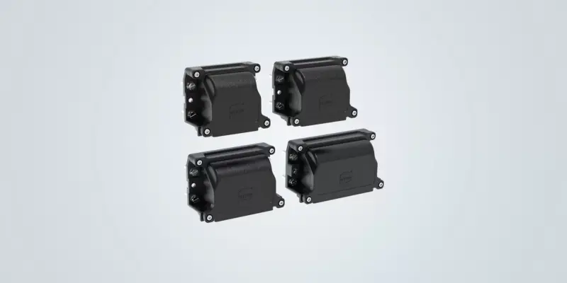 HARTING Han® HPR VarioShell Mini housings in several sizes for rail inter-car jumper cables
