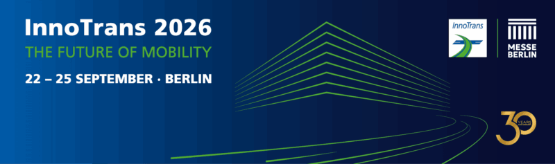 InnoTrans 2026 banner: The Future of Mobility, 22-25 September, Berlin, marking the event's 30th anniversary