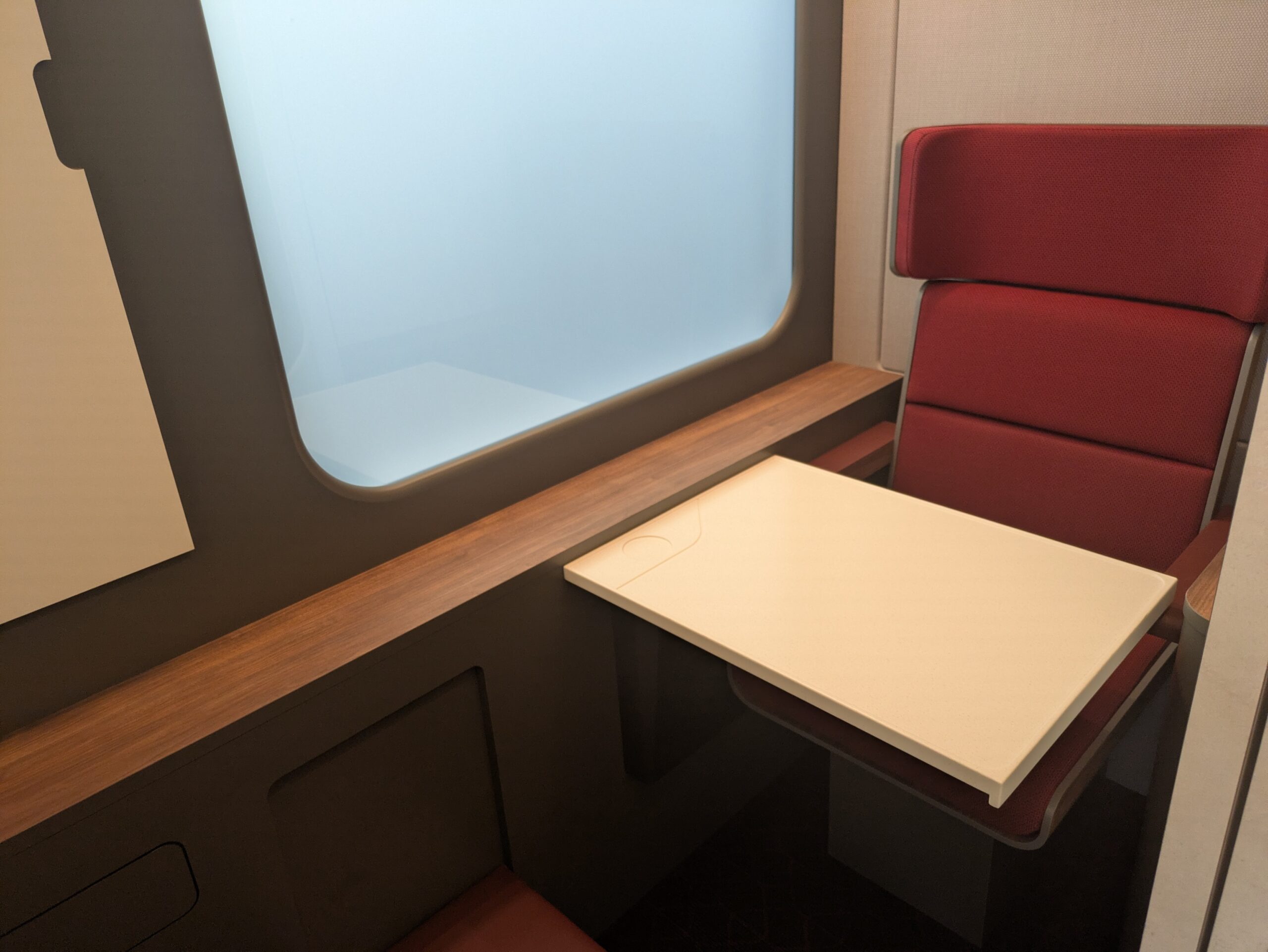Single Compartment in Day Mode, prior to folding down into a bed