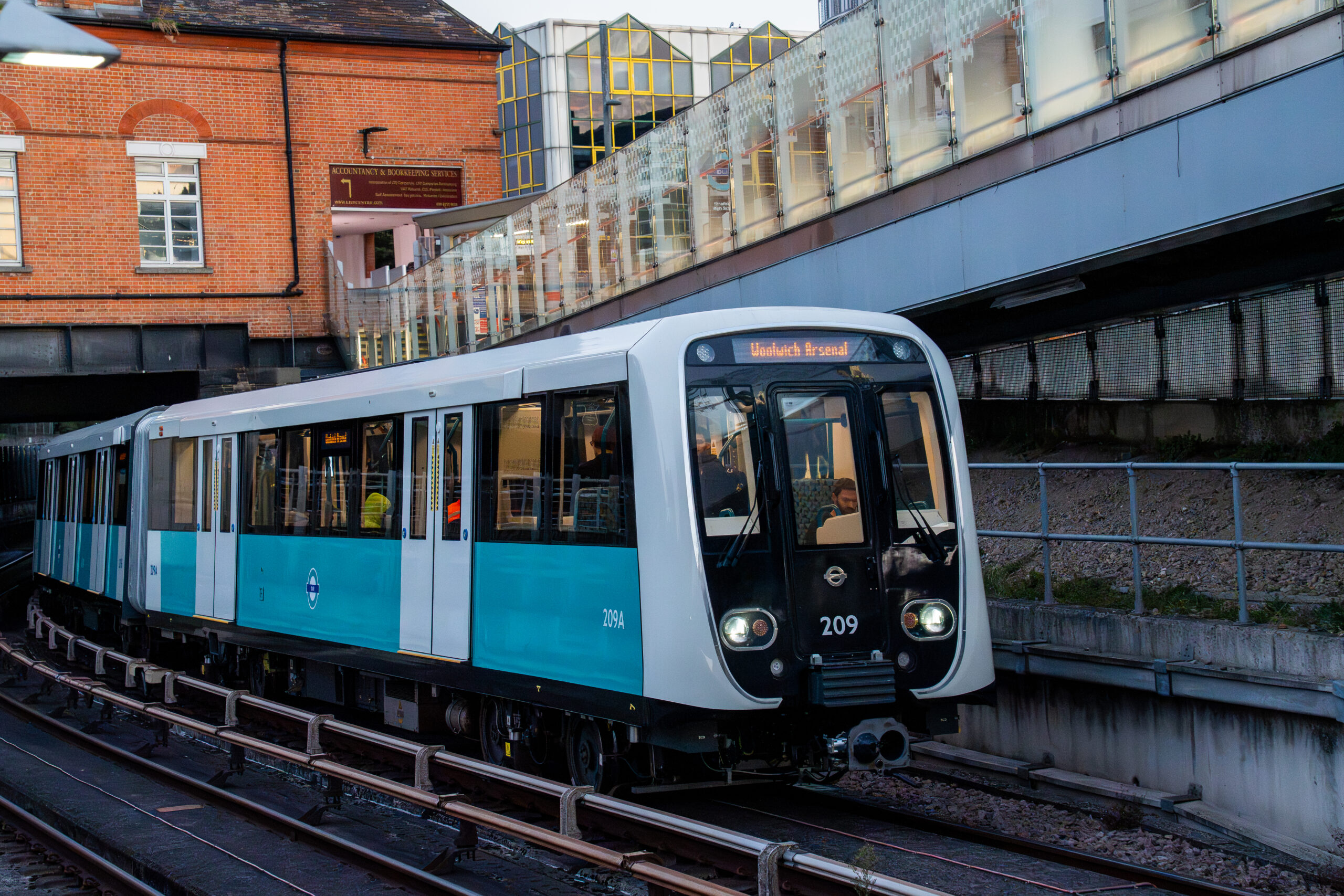 The train is the first of 54 set to return to service on the DLR line