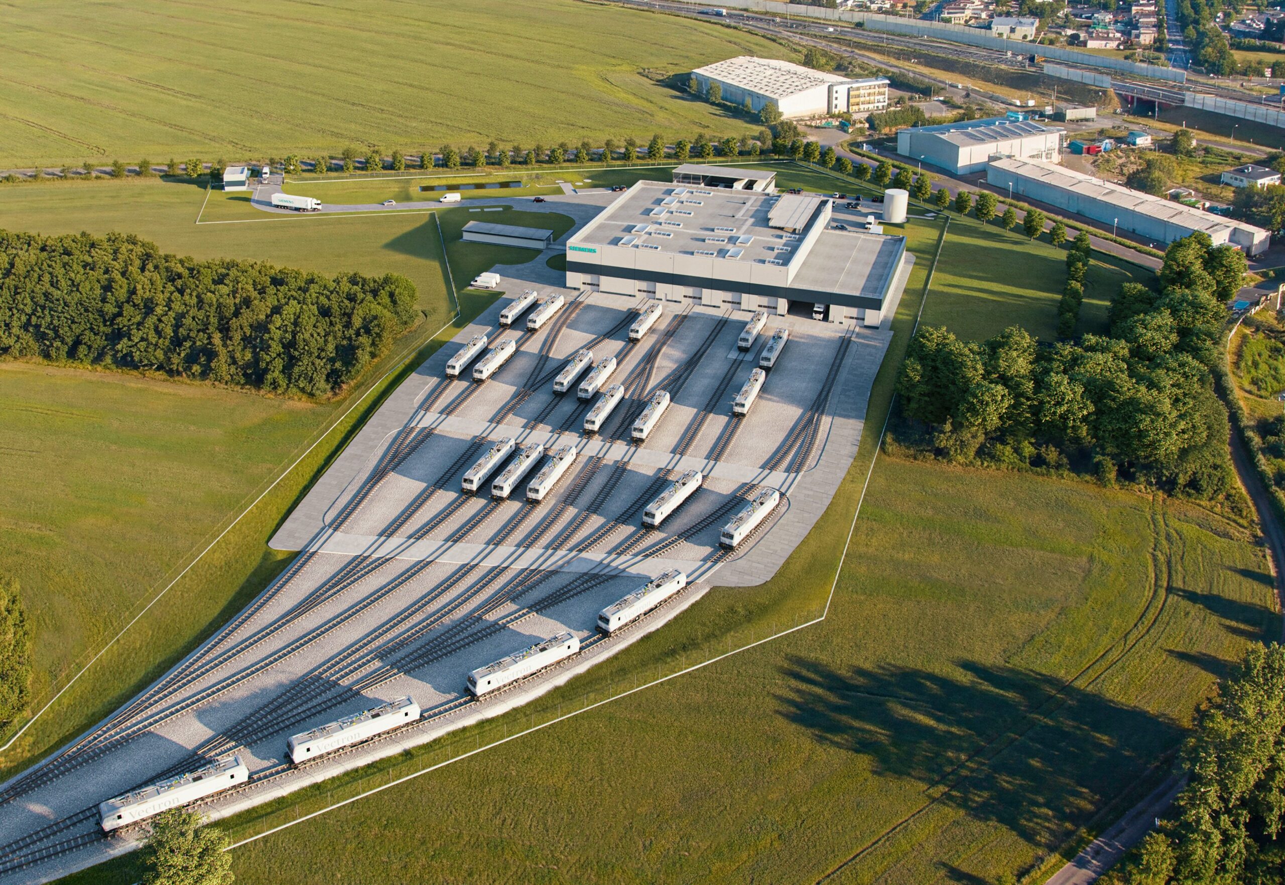 Visualisation of Siemens' facility in Poland