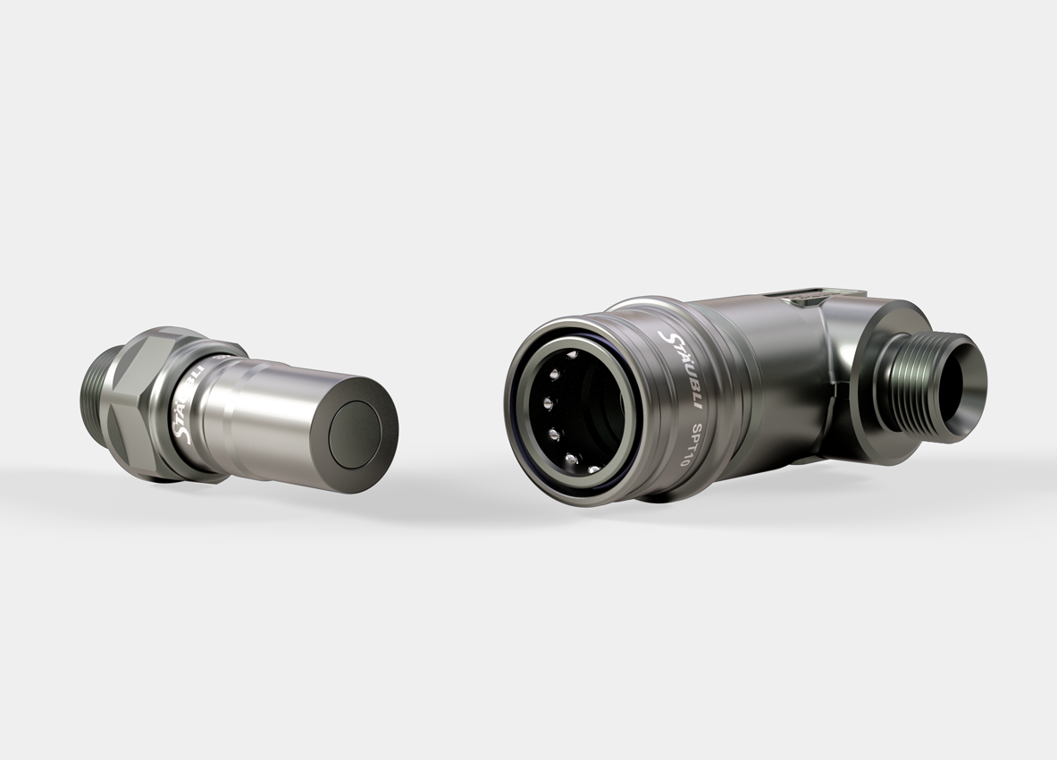 Stäubli SPT fluid connectors for railway battery cooling circuits